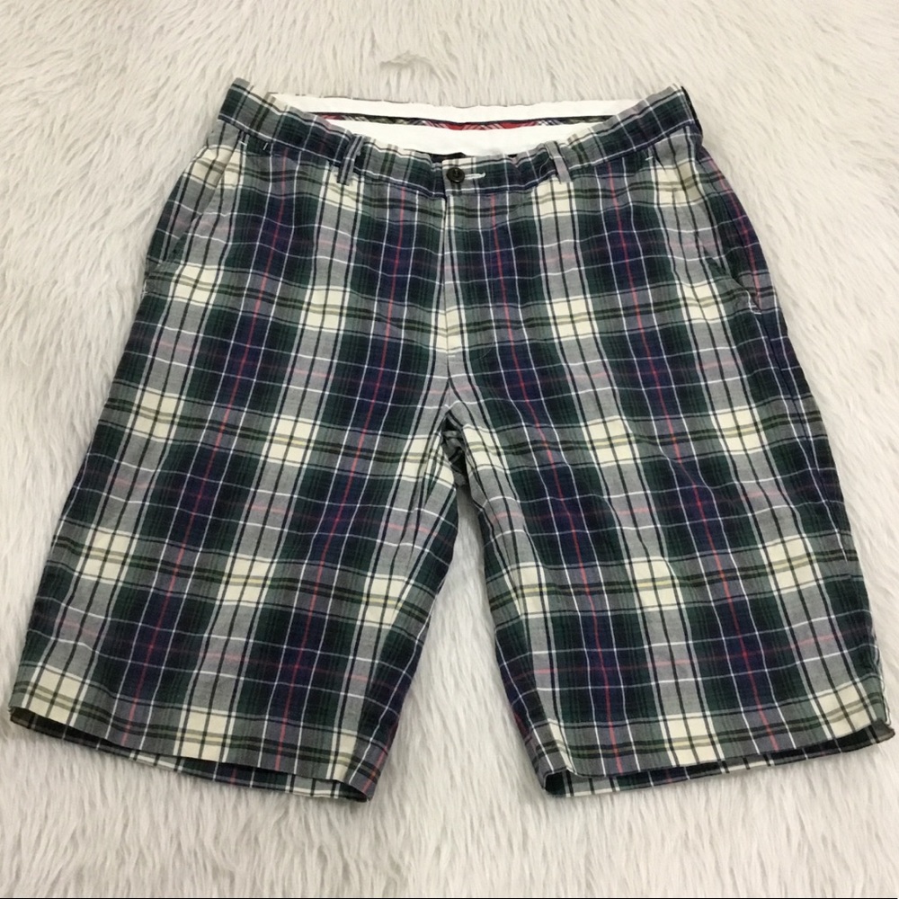 Polo by Ralph Lauren green gold plaid shorts size 32